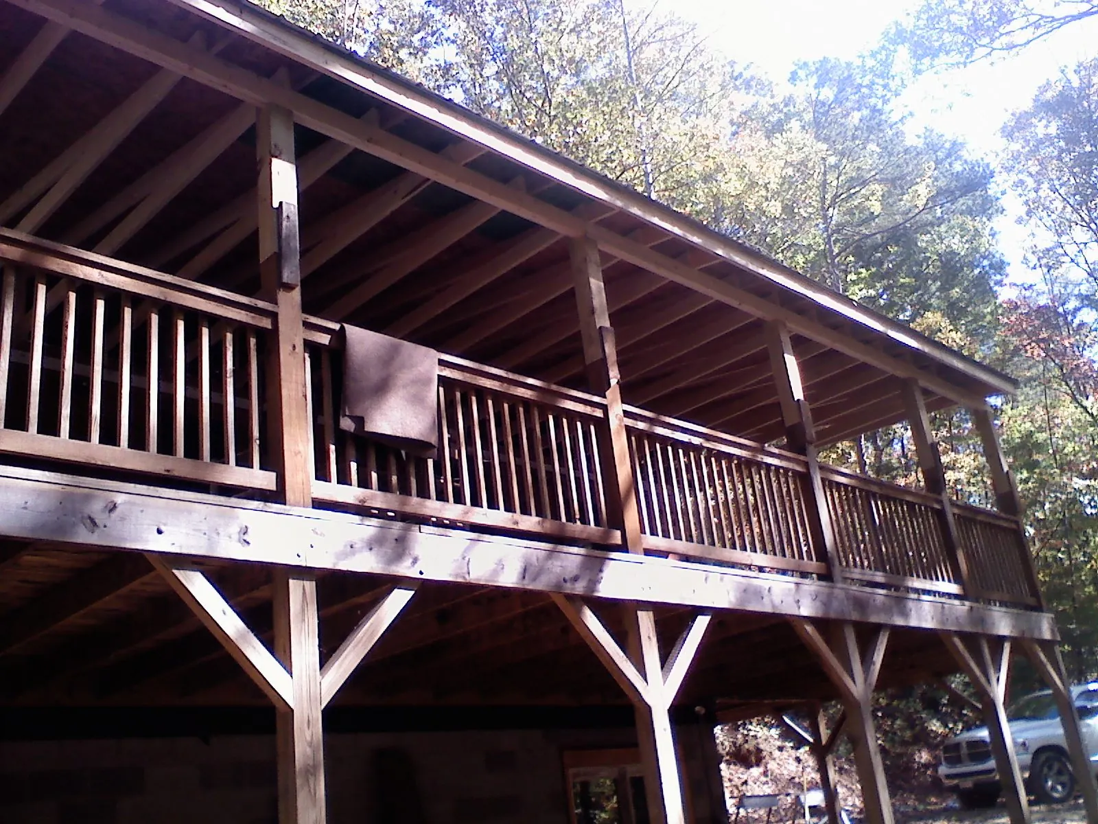 Timber framing under a new elevated porch and deck — Roof Leak Repair in Donegal by Roofing Brothers